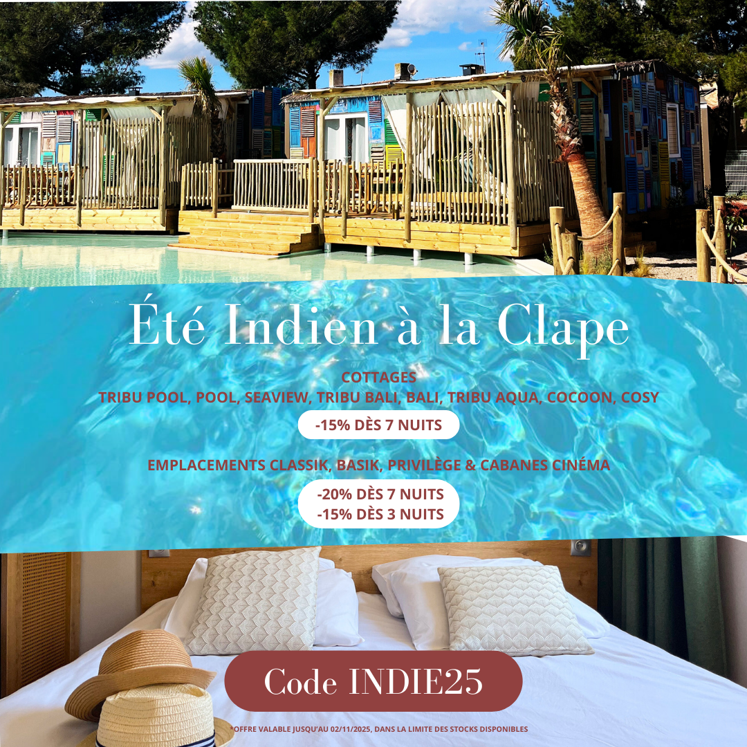 promo ete indien camping clape village cap d agde
