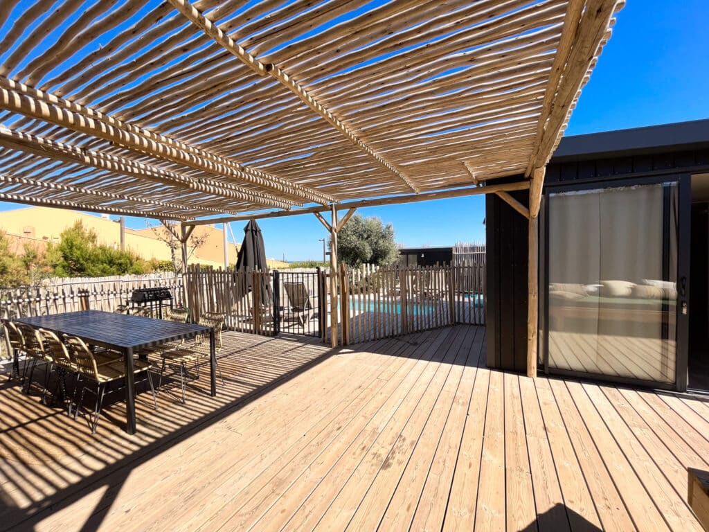 terrasse cottage tribu pool 4 chambres camping la clape village cap d'agde