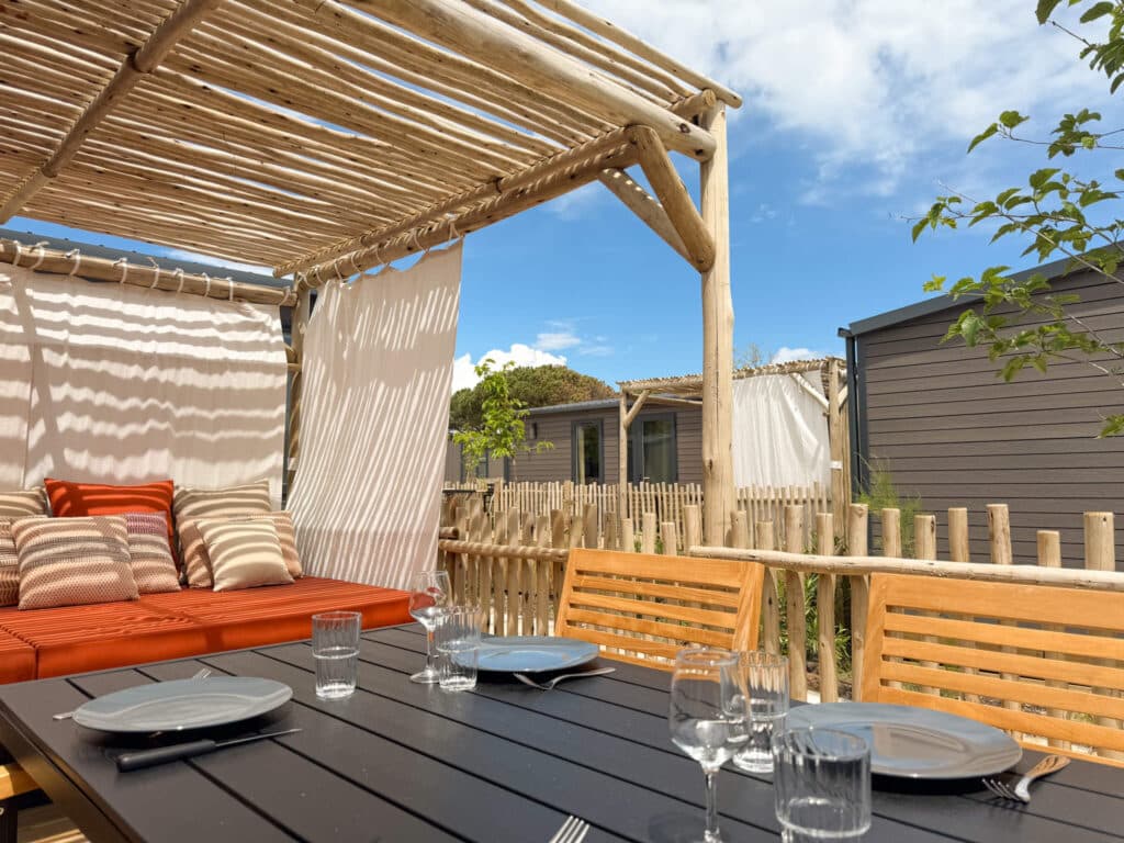 camping cap d'agde la clape village terrasse cottage cosy 2 chambres