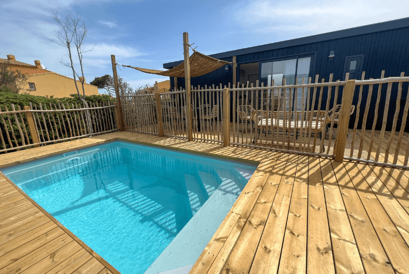 Cottage pool piscine privée cap d'agde camping la clape village