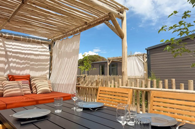 camping cap d'agde la clape village terrasse cottage cosy 2 chambres