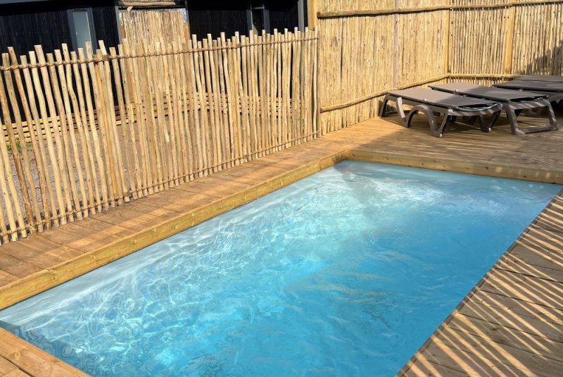 cottage pool grande famille piscine privative et chauffée camping la clape village cap d'agde